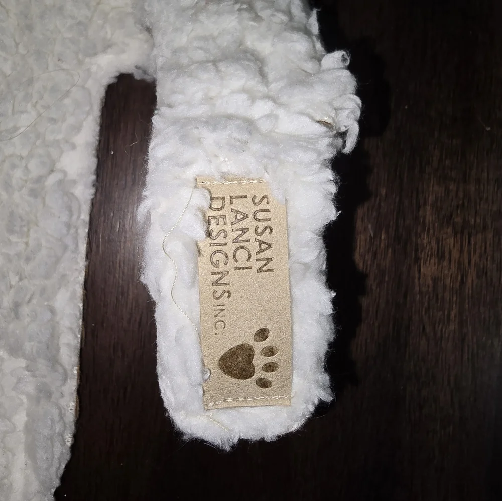 Susan Lanci XS Tan and White Dog Harness - Picture 2 of 7